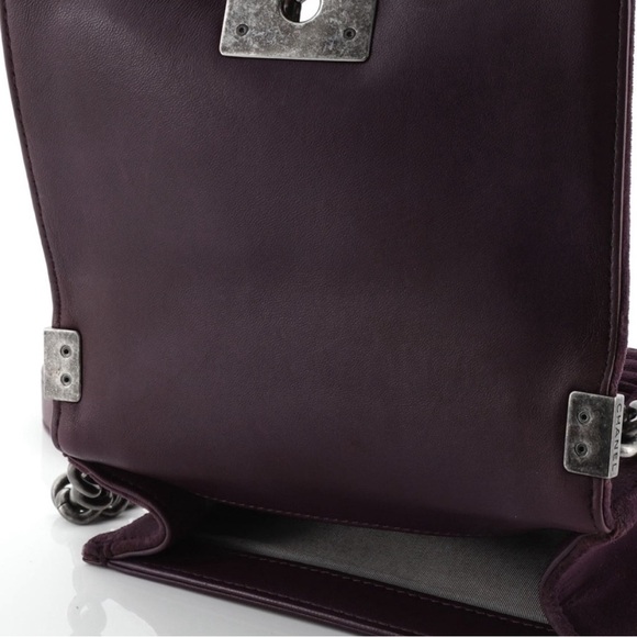 CHANEL Velvet Quilted Small Boy Flap Purple - Picture 11 of 15